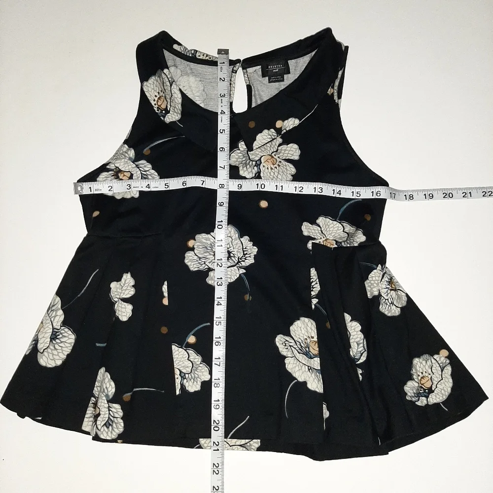 Anthropologie Deletta Peplum Top Size Small